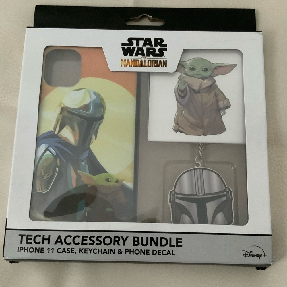 Star Wars Mandalorian Tech Accessory Bundle iPhone 11 Case, Keychain&Phone Decal